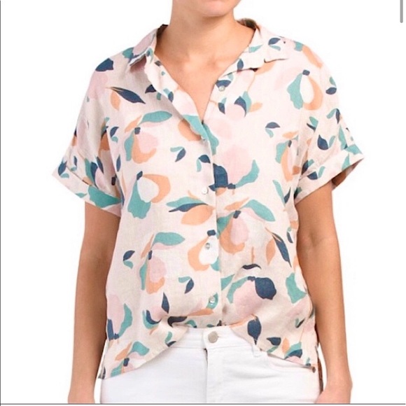 Rachel Zoe Tops - Rachel Zoe linen floral print top